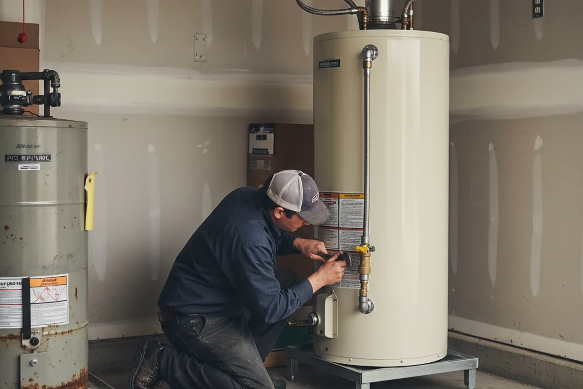 Water heater and shutoff valve replacement in Brogue